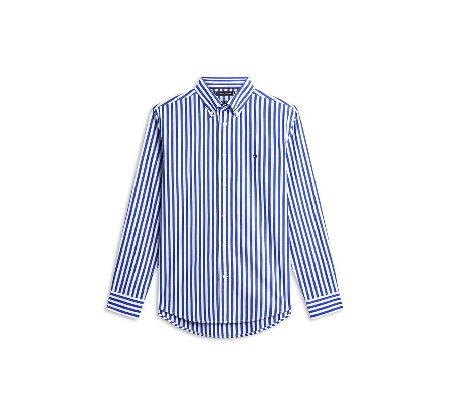 Tommy Hilfiger Overhemd Flex Poplin Classic Stripe Wedge Blue (MW0MW42440 - 0A6)