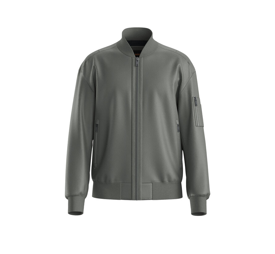 Orange Leren Jas Open Grey (50552151 - 076)