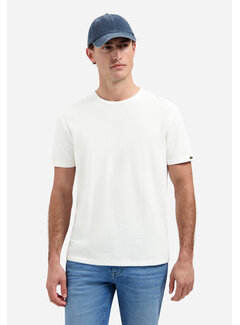 No Excess T-Shirt Crewneck Solid Jacquard White (31320230SN - 010)