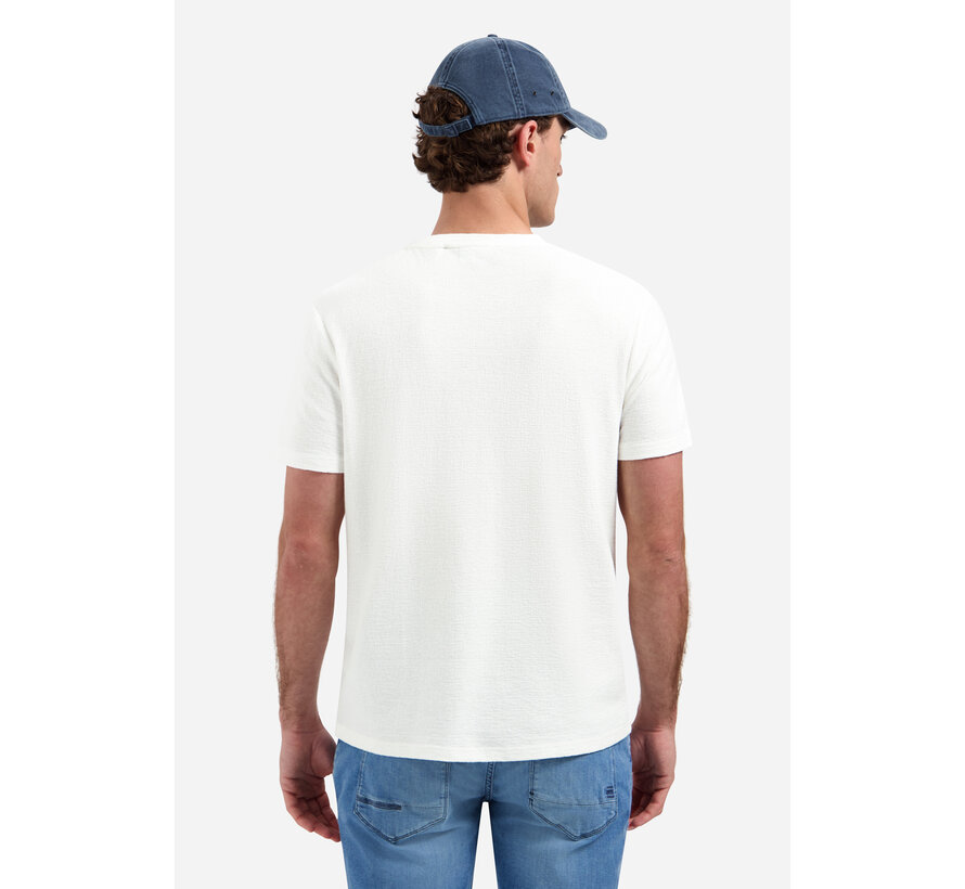 T-Shirt Crewneck Solid Jacquard White (31320230SN - 010)