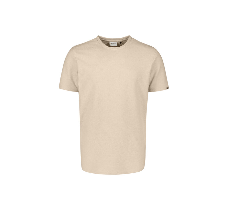 T-Shirt Crewneck Solid Jacquard Desert (31320230SN - 045)