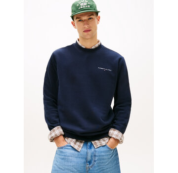 Tommy Hilfiger Sweater Linear Logo Embroidery Dark Night (DM0DM20249 - C3Q)