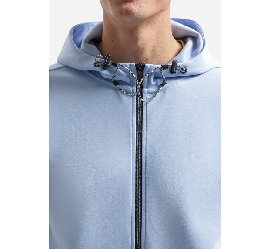Sweat Vest Full Zipper Hooded Interlock Blue (31100102 - 030)