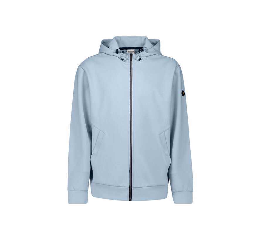 Sweat Vest Full Zipper Hooded Interlock Blue (31100102 - 030)