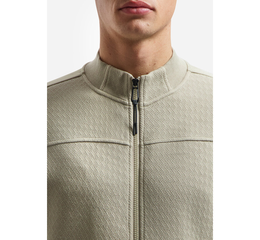 Sweat Vest Full Zip Relief Mix-Match Taupe (31100115 - 044)