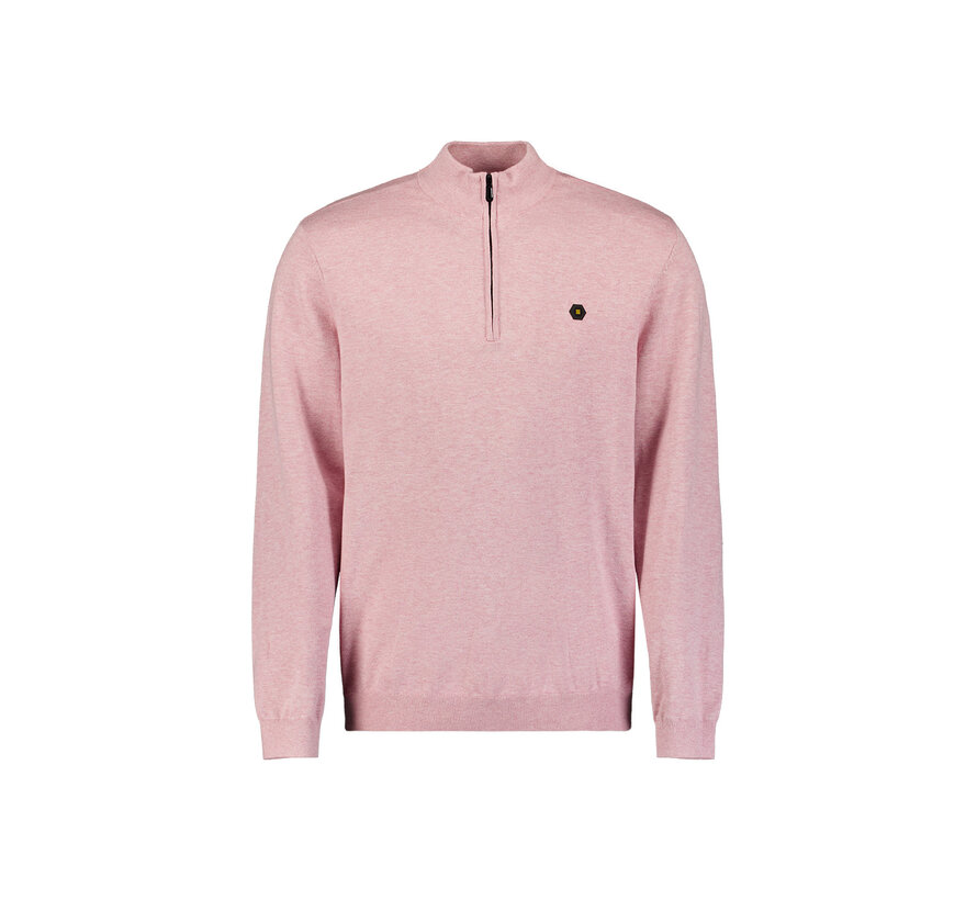No Excess Half Zip Pullover Melange Light Mauve (31210195SN - 346)