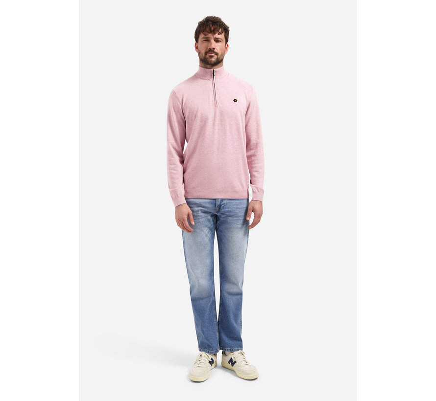 Half Zip Pullover Melange Light Mauve (31210195SN - 346)
