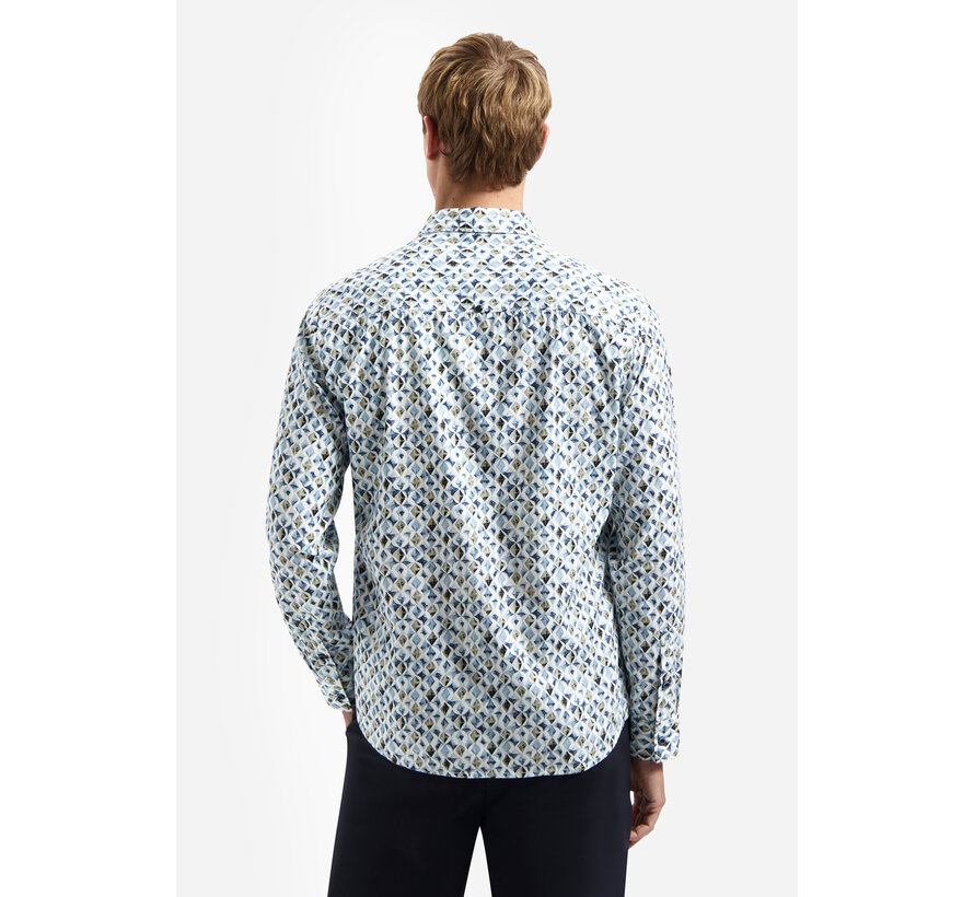 Overhemd Allover Printed Blue (31430216 - 030)