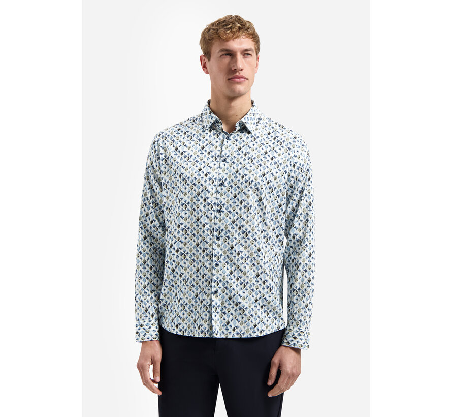 Overhemd Allover Printed Blue (31430216 - 030)