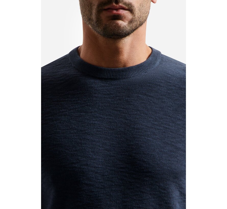 Pullover Short Sleeve Crew Neck Slub Night (31240262SN - 078)
