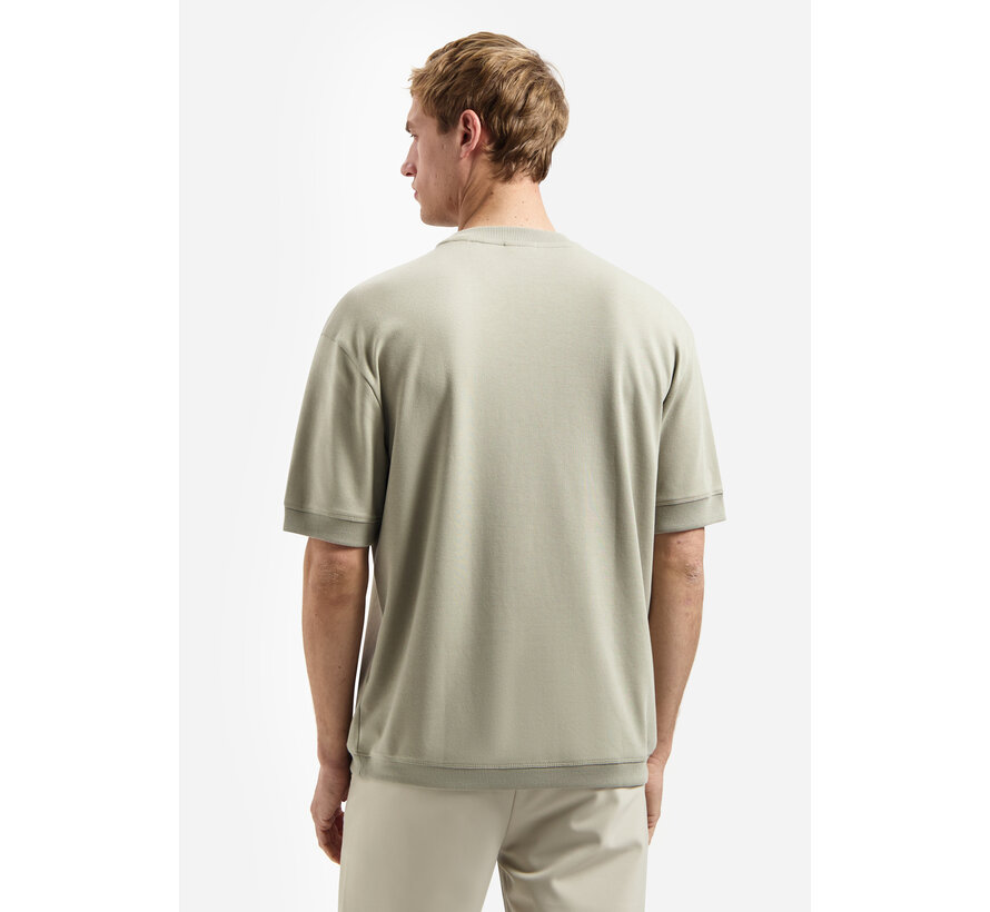 T-Shirt Crewneck Solid Heavy Interlock Sweat Styling Taupe (31340281 - 044)