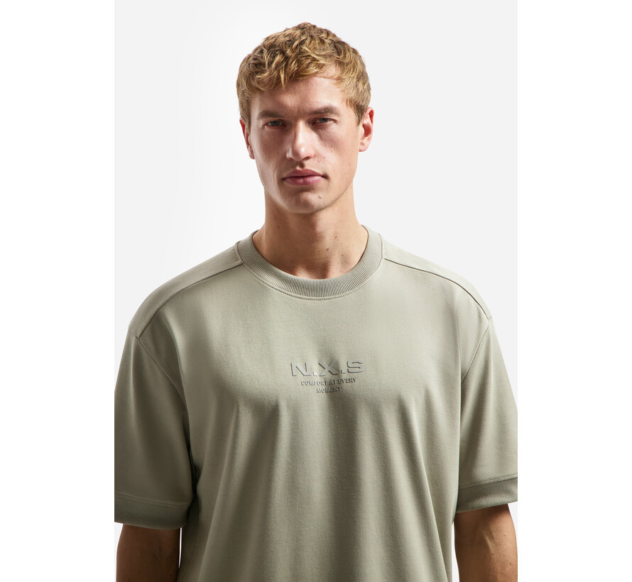 T-Shirt Crewneck Solid Heavy Interlock Sweat Styling Taupe (31340281 - 044)