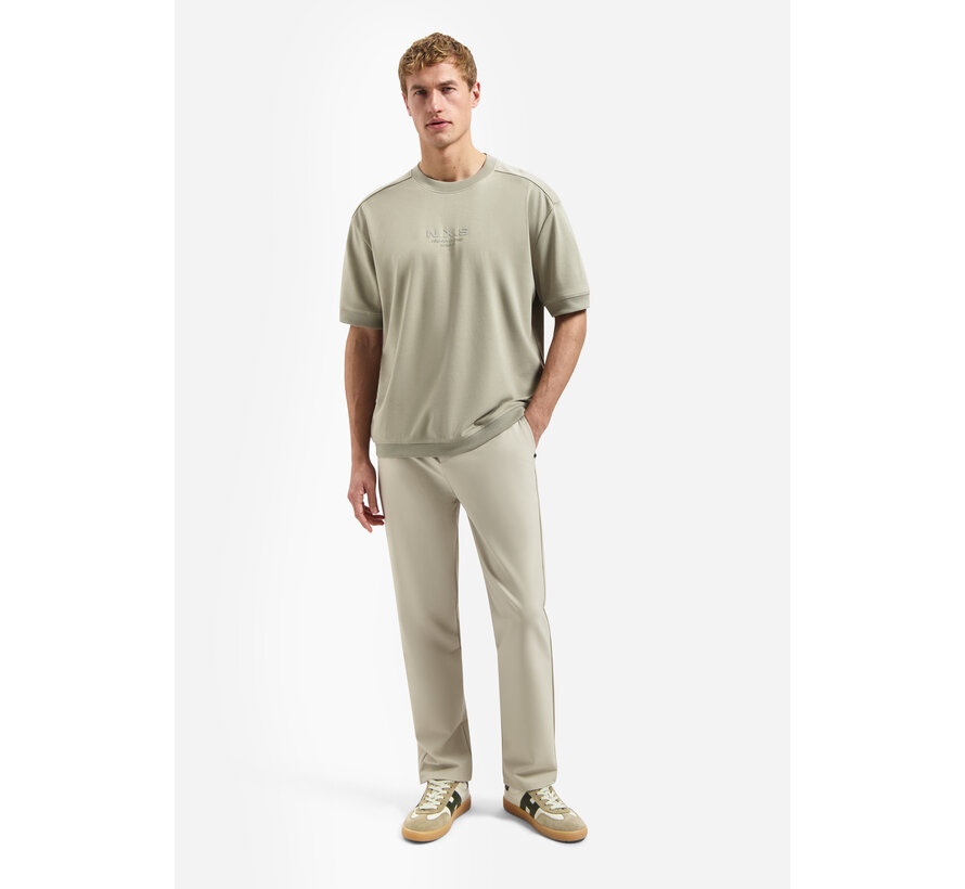 T-Shirt Crewneck Solid Heavy Interlock Sweat Styling Taupe (31340281 - 044)