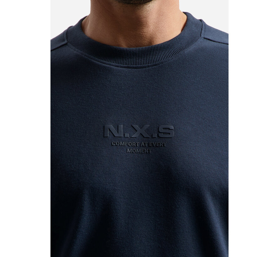 T-Shirt Crewneck Solid Heavy Interlock Sweat Styling Night (31340281 - 078)