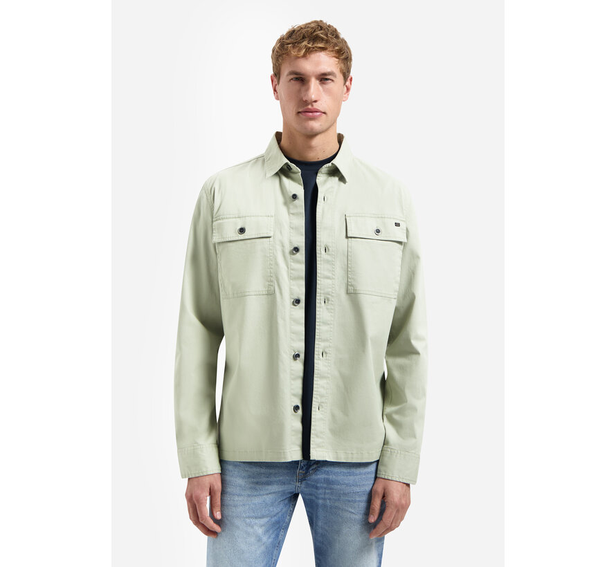 Overshirt Buttons Twill Stretch Light Moss (31530228 - 197)