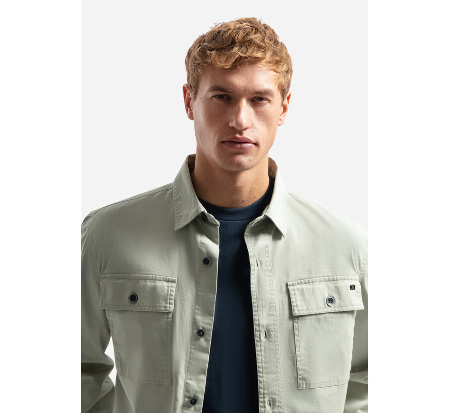 Overshirt Buttons Twill Stretch Light Moss (31530228 - 197)