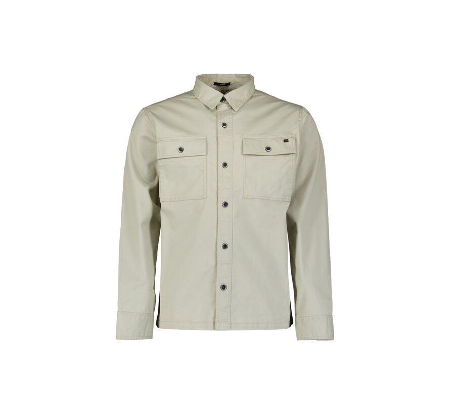 Overshirt Buttons Twill Stretch Light Moss (31530228 - 197)