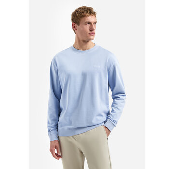 No Excess Sweater Crewneck French Terry Garment Dyed Blue (31110116 - 030)