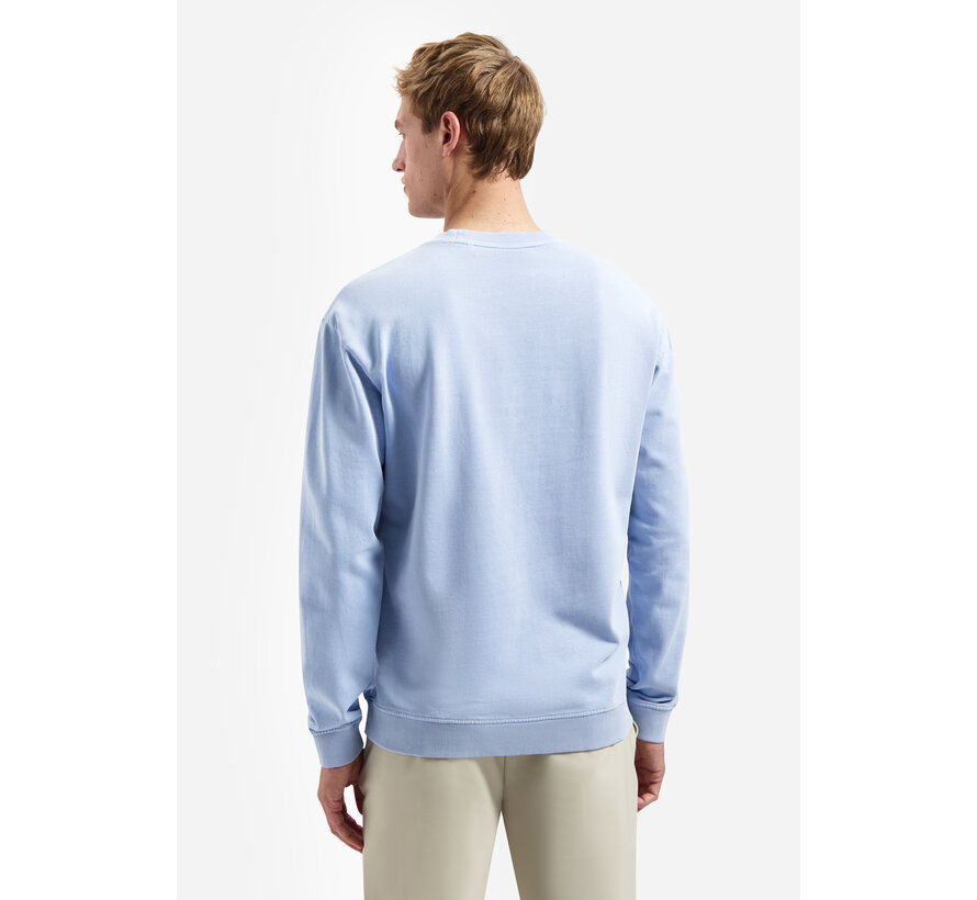 Sweater Crewneck French Terry Garment Dyed Blue (31110116 - 030)