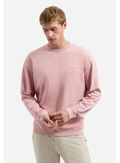 No Excess Sweater Crewneck French Terry Garment Dyed Light Mauve (31110116 - 346)