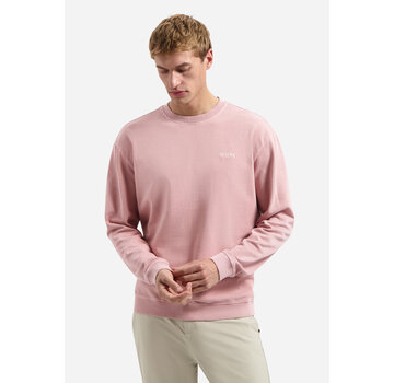 No Excess Sweater Crewneck French Terry Garment Dyed Light Mauve (31110116 - 346)