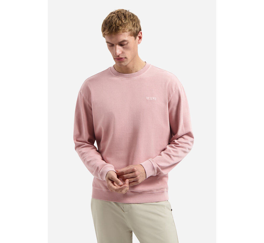 Sweater Crewneck French Terry Garment Dyed Light Mauve (31110116 - 346)