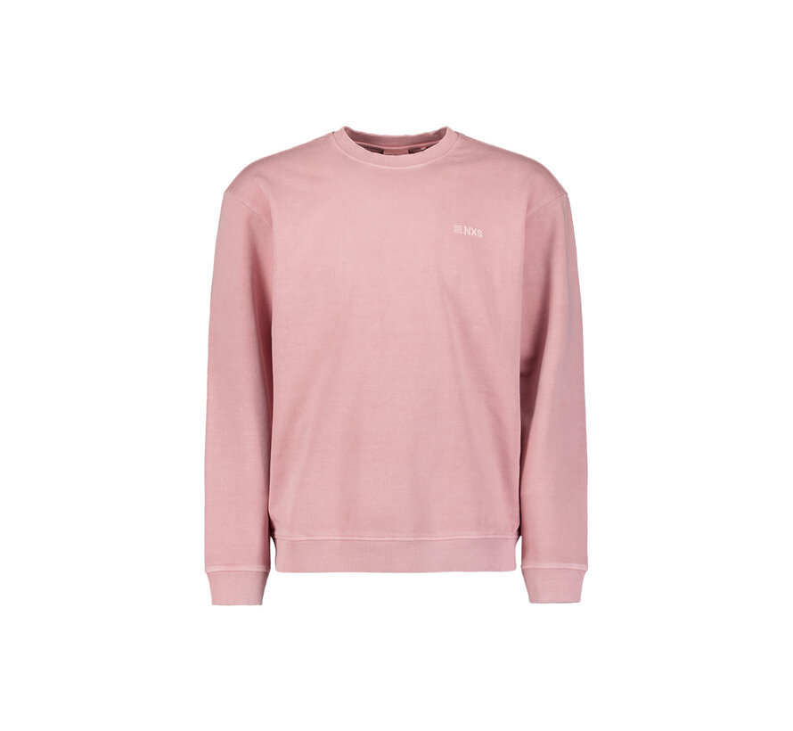 Sweater Crewneck French Terry Garment Dyed Light Mauve (31110116 - 346)