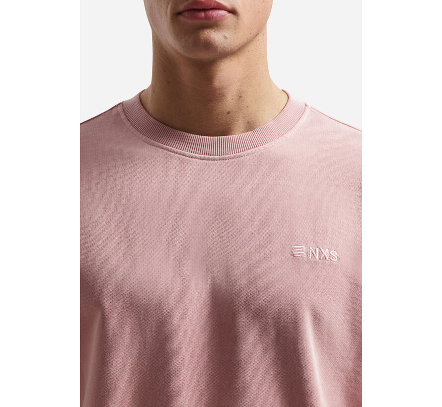 Sweater Crewneck French Terry Garment Dyed Light Mauve (31110116 - 346)