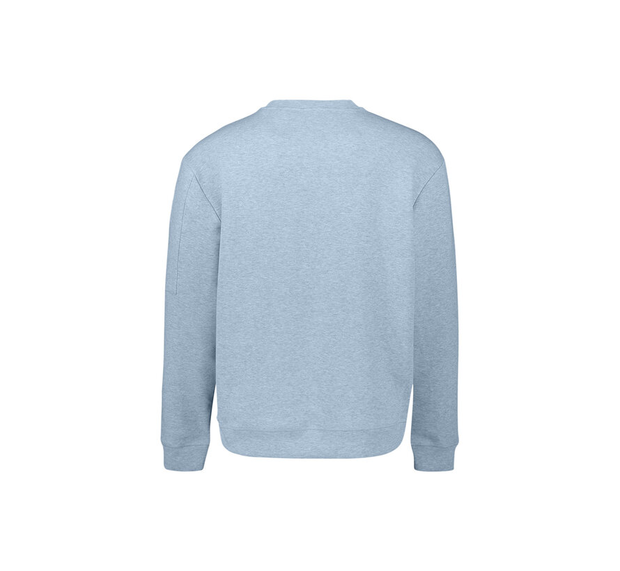 Sweater Crewneck Bonded Melange Blue (31100114 - 030)