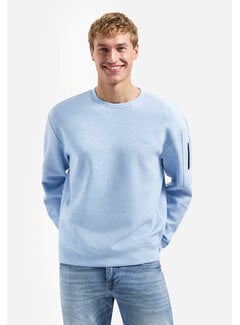 No Excess Sweater Crewneck Bonded Melange Blue (31100114 - 030)
