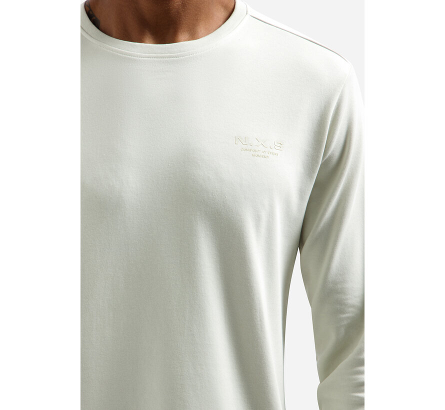 T-Shirt Long Sleeve Crewneck Solid Heavy Interlock Kit (31190261 - 013)