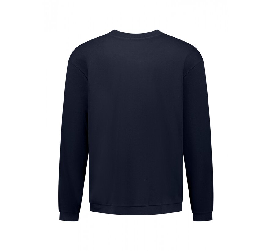 T-Shirt Long Sleeve Crewneck Solid Heavy Interlock Night (31190261 - 078)
