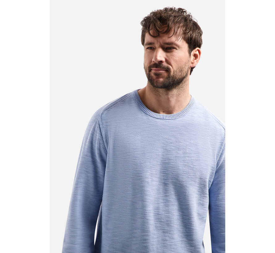 Pullover Crewneck Garment Dyed + Stone Washed Blue (31210102 - 030)