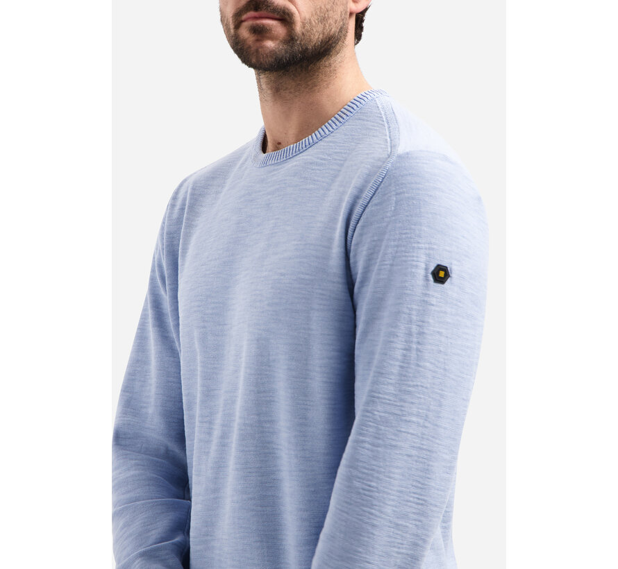 Pullover Crewneck Garment Dyed + Stone Washed Blue (31210102 - 030)