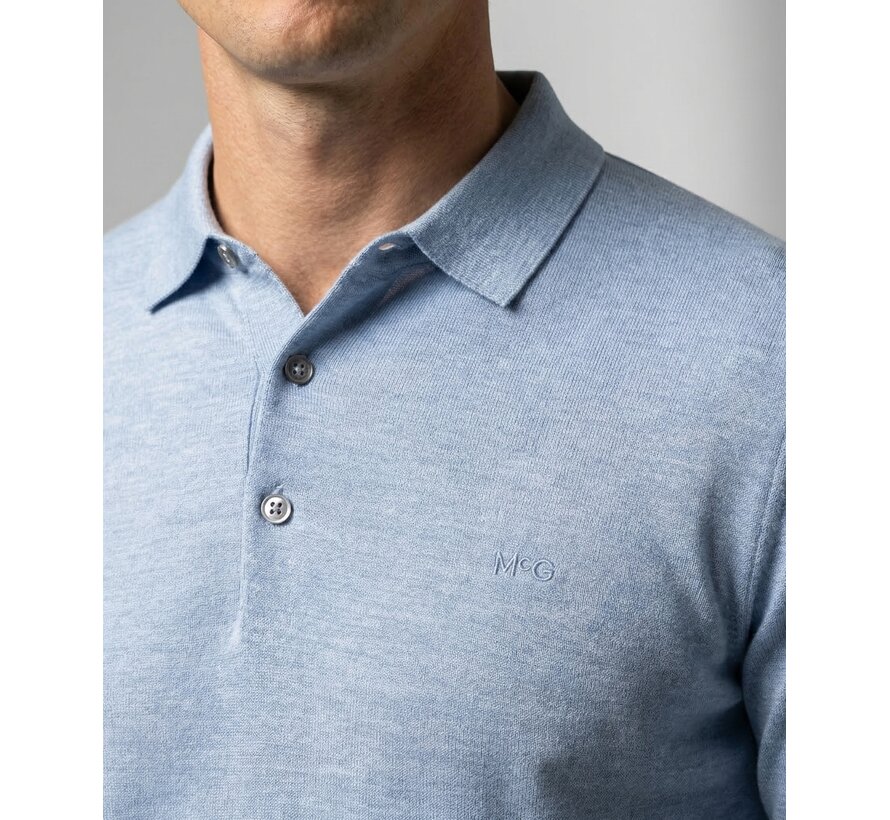 Longlseeve Polo Fine Merino Light Blue (MM261.1206.03 - 2001)
