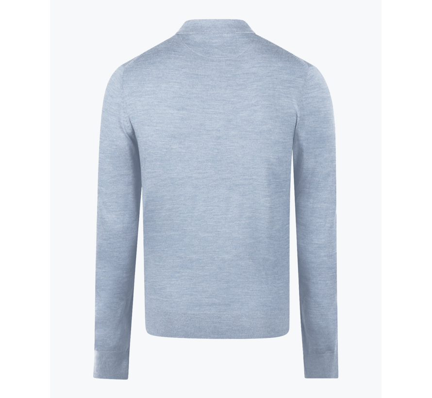 Longlseeve Polo Fine Merino Light Blue (MM261.1206.03 - 2001)