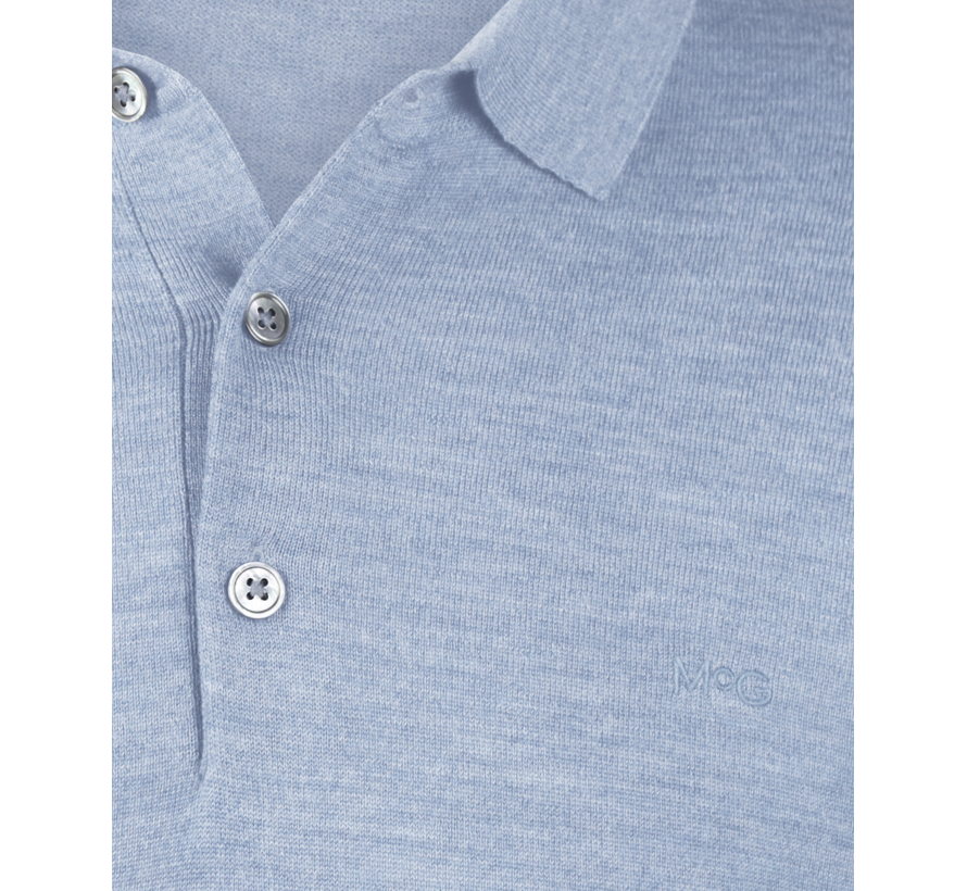 Longlseeve Polo Fine Merino Light Blue (MM261.1206.03 - 2001)