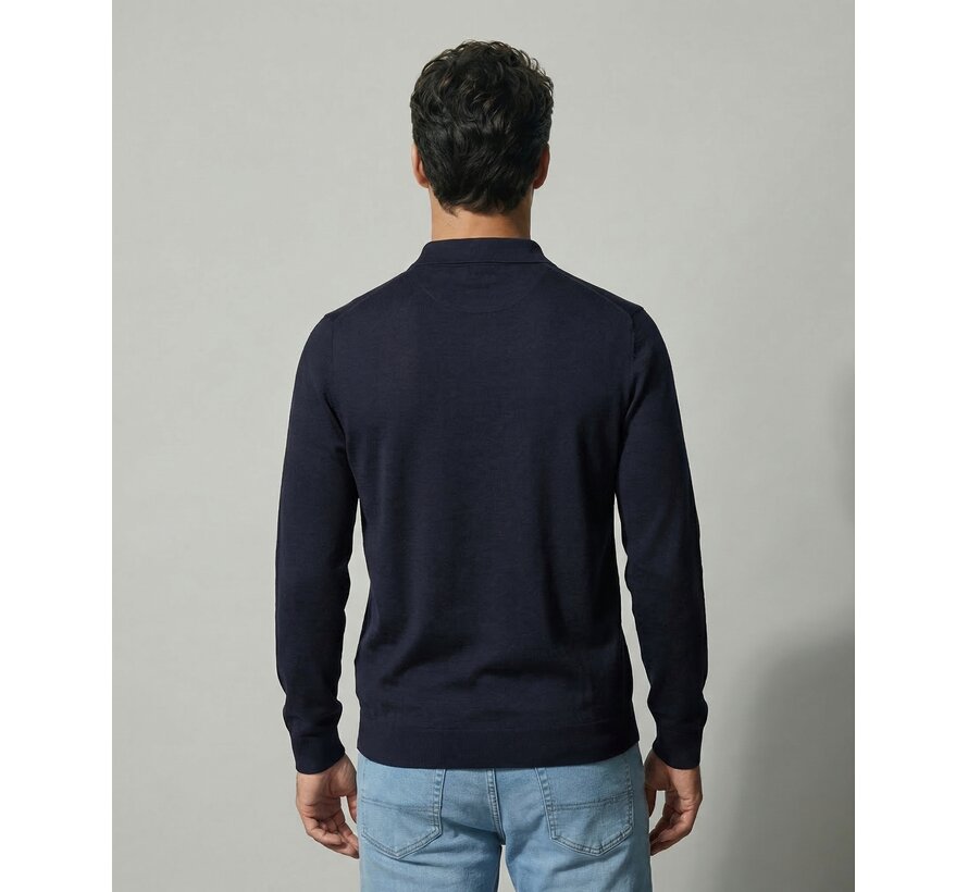 Longsleeve Polo Fine Merino Navy (MM261.1206.03 - 2100)