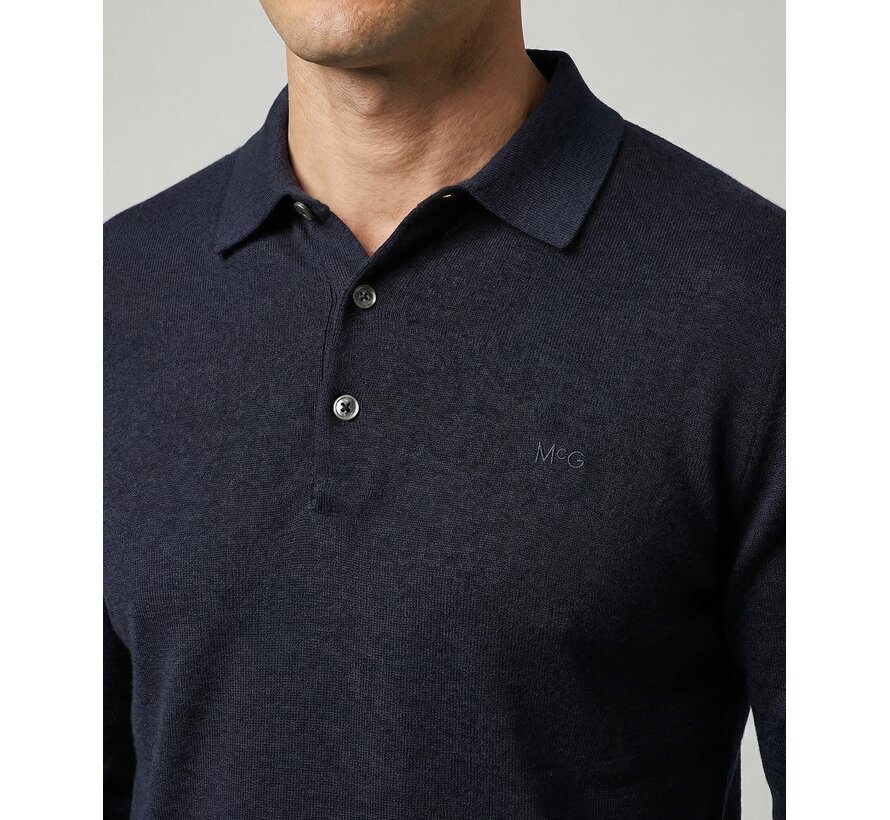 Longsleeve Polo Fine Merino Navy (MM261.1206.03 - 2100)