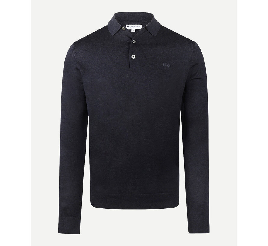Longsleeve Polo Fine Merino Navy (MM261.1206.03 - 2100)