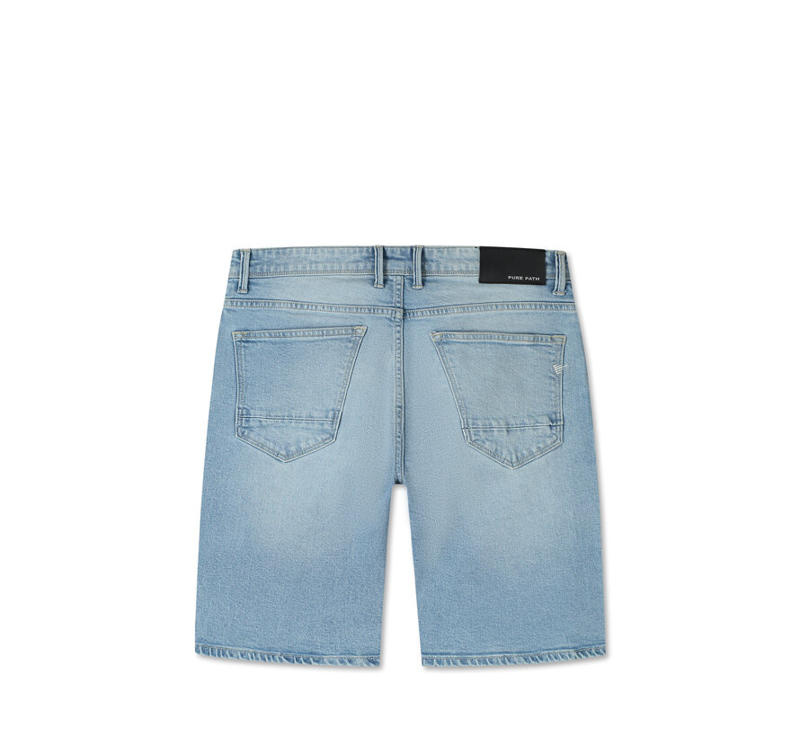 Pure Path  Jeans Short The Miles Slim Fit Denim Light Blue (W1602 - 82)