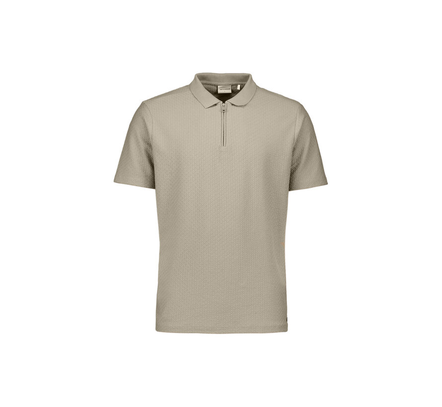 Polo Short Sleeve Jacquard Taupe (31380310 - 044)