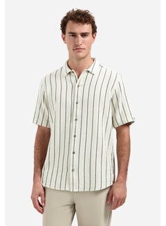 No Excess Korte Mouw Overhemd Dobby 2Tone Stripe Kit (31460345 - 013)