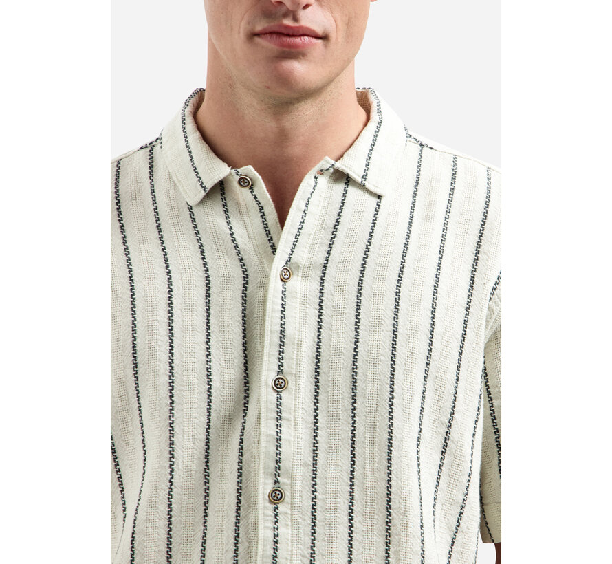 Korte Mouw Overhemd Dobby 2Tone Stripe Kit (31460345 - 013)