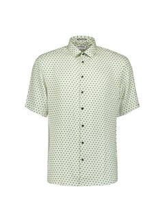No Excess Korte Mouw Overhemd Stretch Allover Printed Green (31490341 - 050)