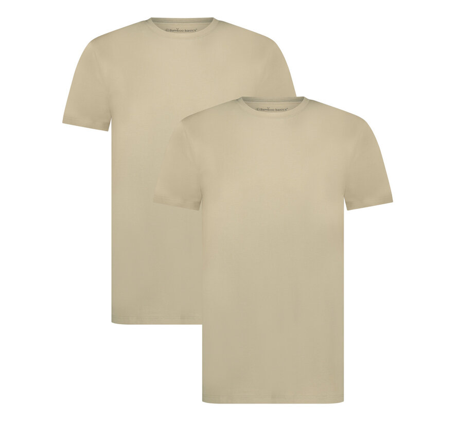 Bamboo Basics T-shirts 2Pack Bamboo Khaki (Ruben_005)