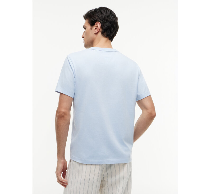 T-Shirt Regular Fit Flag Embroidery Crew Neck Sky Blue (MW0MW39995 - C10)