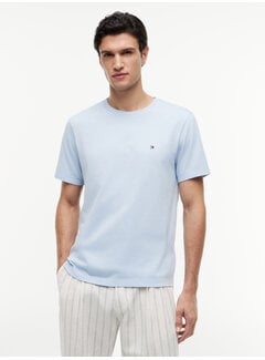 Tommy Hilfiger T-Shirt Regular Fit Flag Embroidery Crew Neck Sky Blue (MW0MW39995 - C10)