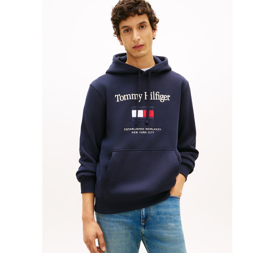 Hooded Sweater Embro Flag Navy Blue (MW0MW42735 - DW5)