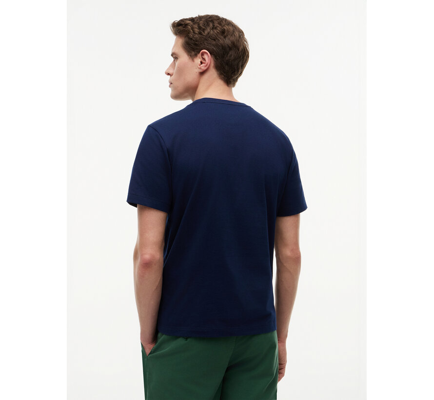 T-Shirt Regular Fit Flag Embroidery Crew Neck Navy (MW0MW39995 - DCC)